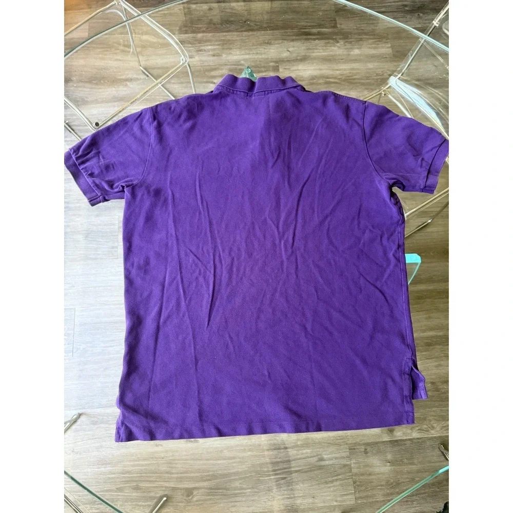 Vintage Polo Ralph Lauren Shirt Mens L New York NY 1967 Purple Yellow 2 Big Pony